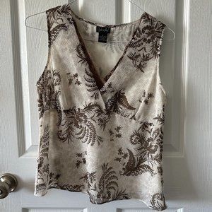 Rafaella Tan and Brown Blouse